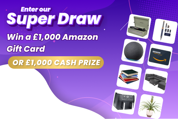 Win a £1,000 amazon gift card in Your School Lottery's June Super Draw
